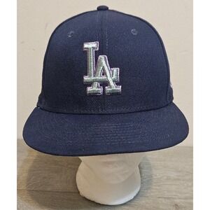 New Era Los Angeles Dodgers 40th Anniversary Stadium Patch Hat Size 7 Navy Blue